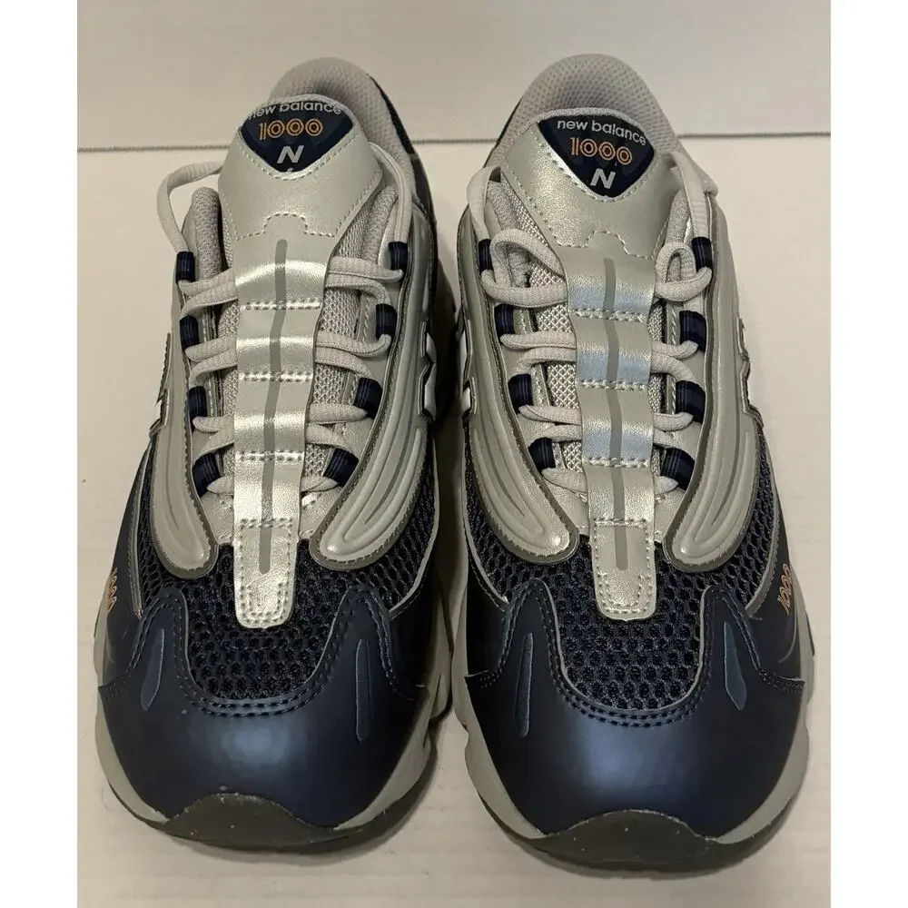 New Balance 1000 Unisex Kids Sneaker Blue Grey Lace Up Mesh US 6.5/7 GC1000PK